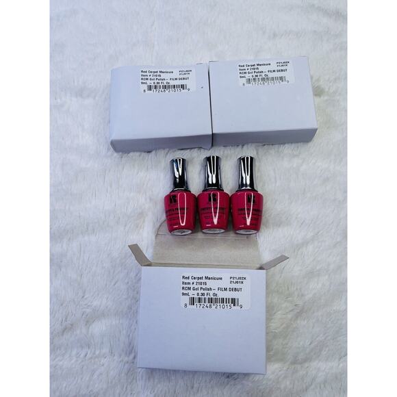 Red Carpet Manicure LED Gel Nail Polish Lacquer Enamel Film Debut Red Carpet 9pk - Picture 5 of 8